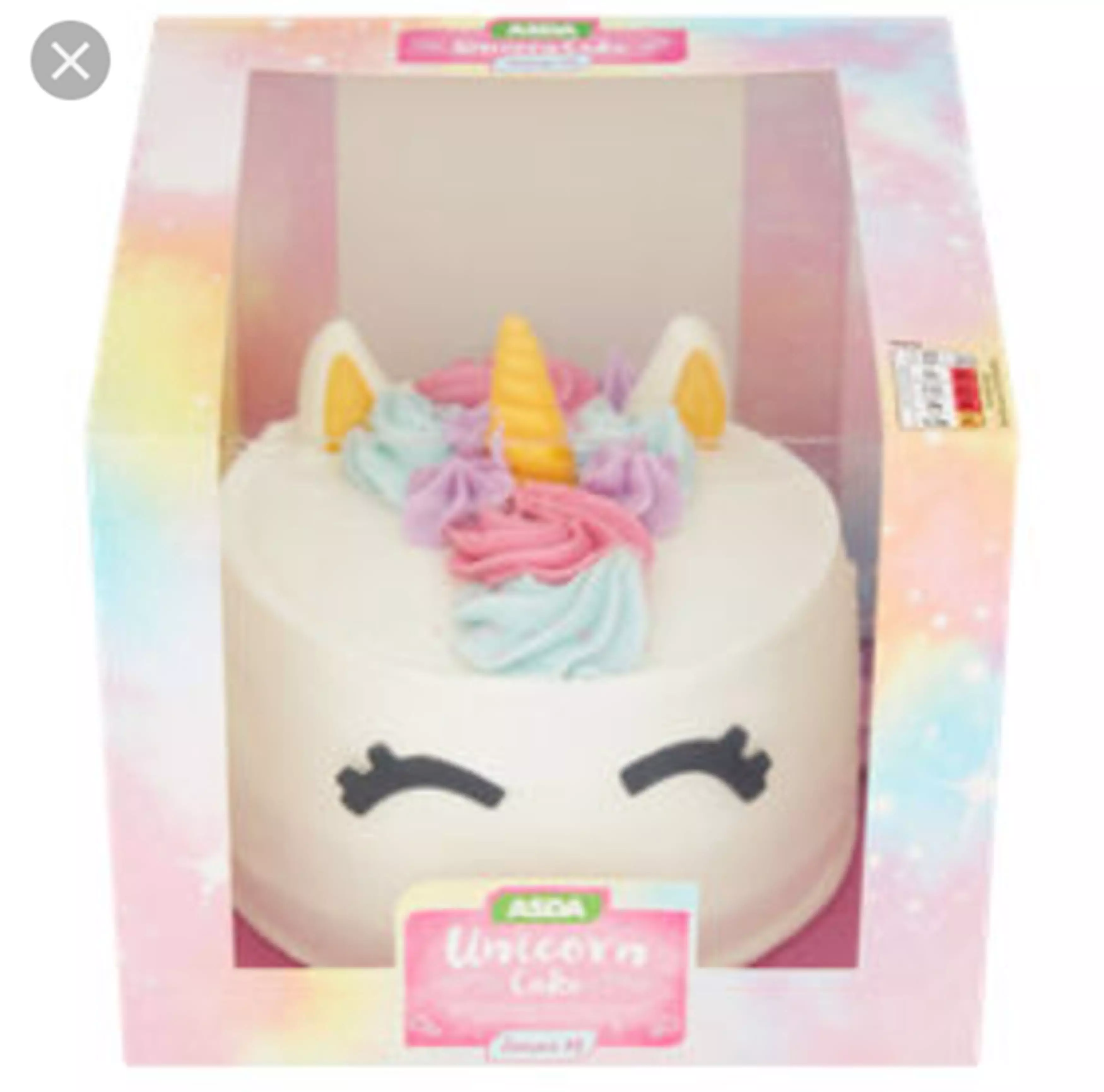 This is how she hoped the unicorn cake would turn out.