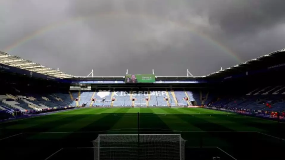 A Rainbow Looks Over The King Power Stadium For Leicester Game 