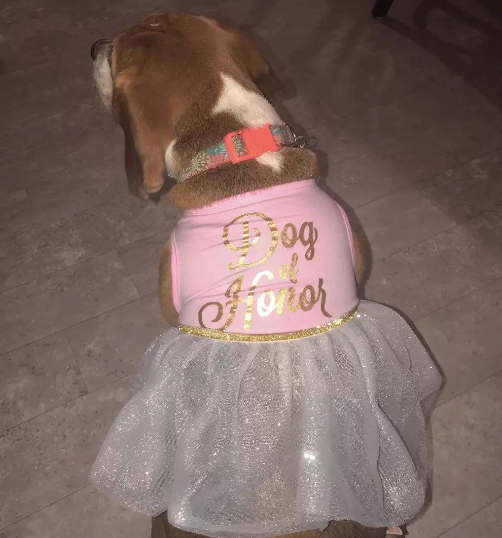 Miley has a special dress for the big day.
