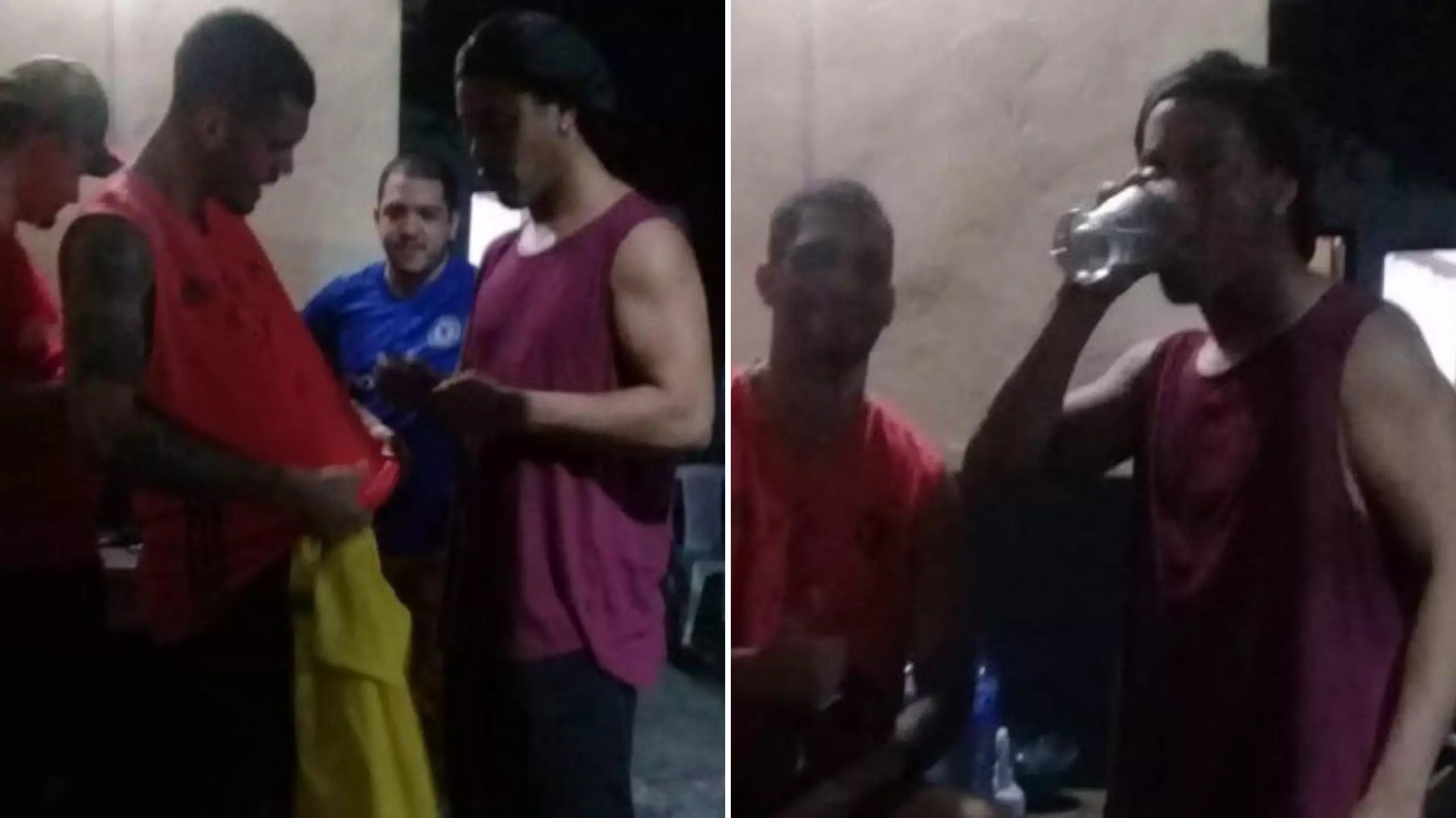 Ronaldinho Pictured Drinking And Signing Shirts In Paraguayan Jail Following Arrest