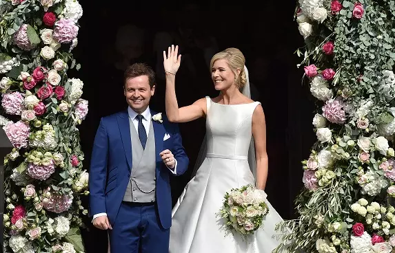 Declan Donnelly and Ali Astall at their 2015 wedding.