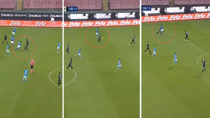 Napoli Centre-Back Kalidou Koulibaly Storms Down The Left Wing And Sets Up Lorenzo Insigne Goal