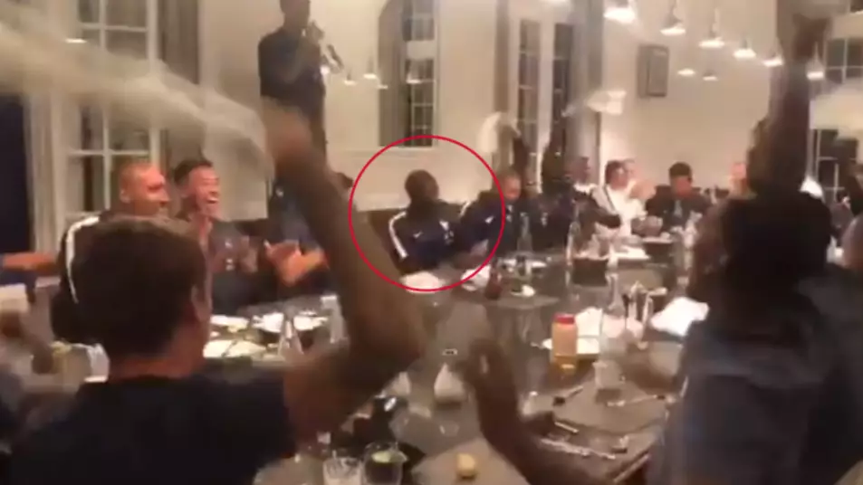 N'Golo Kante Just Smiles Throughout France Initiation Song As Teammates Go Wild 