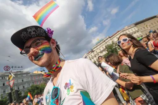 File image of a pride celebration in Budapest.