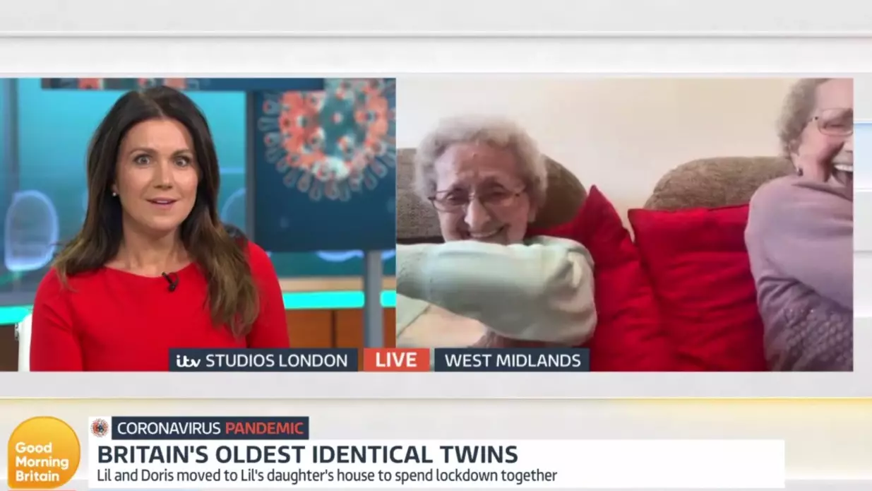 Britain's Oldest Identical Twins Have GMB Viewers In Hysterics After Cheeky Interview