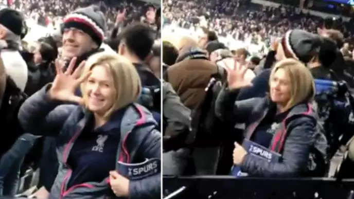 A Liverpool Fan Was Spotted In The Spurs End Last Night
