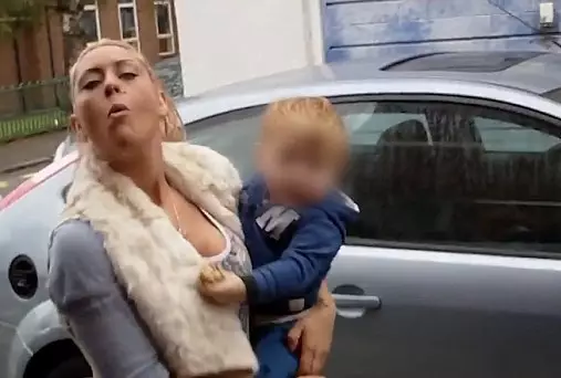 Mum Holding Toddler Spits At Man After Parking Across His Private Driveway 