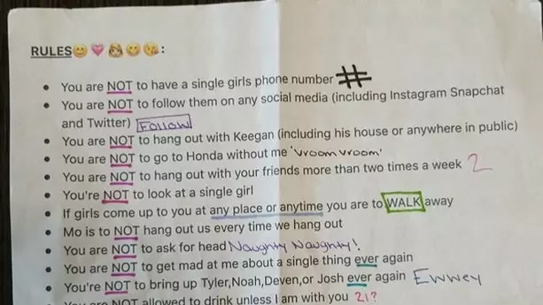 Girl's List Of Things She Expects From Her Boyfriend Goes Viral