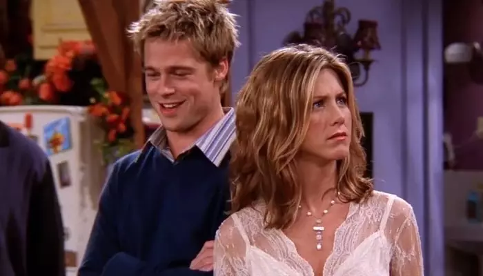 Brad and Jen last shared screen space when Brad guest-starred in 'Friends' in 2001 (