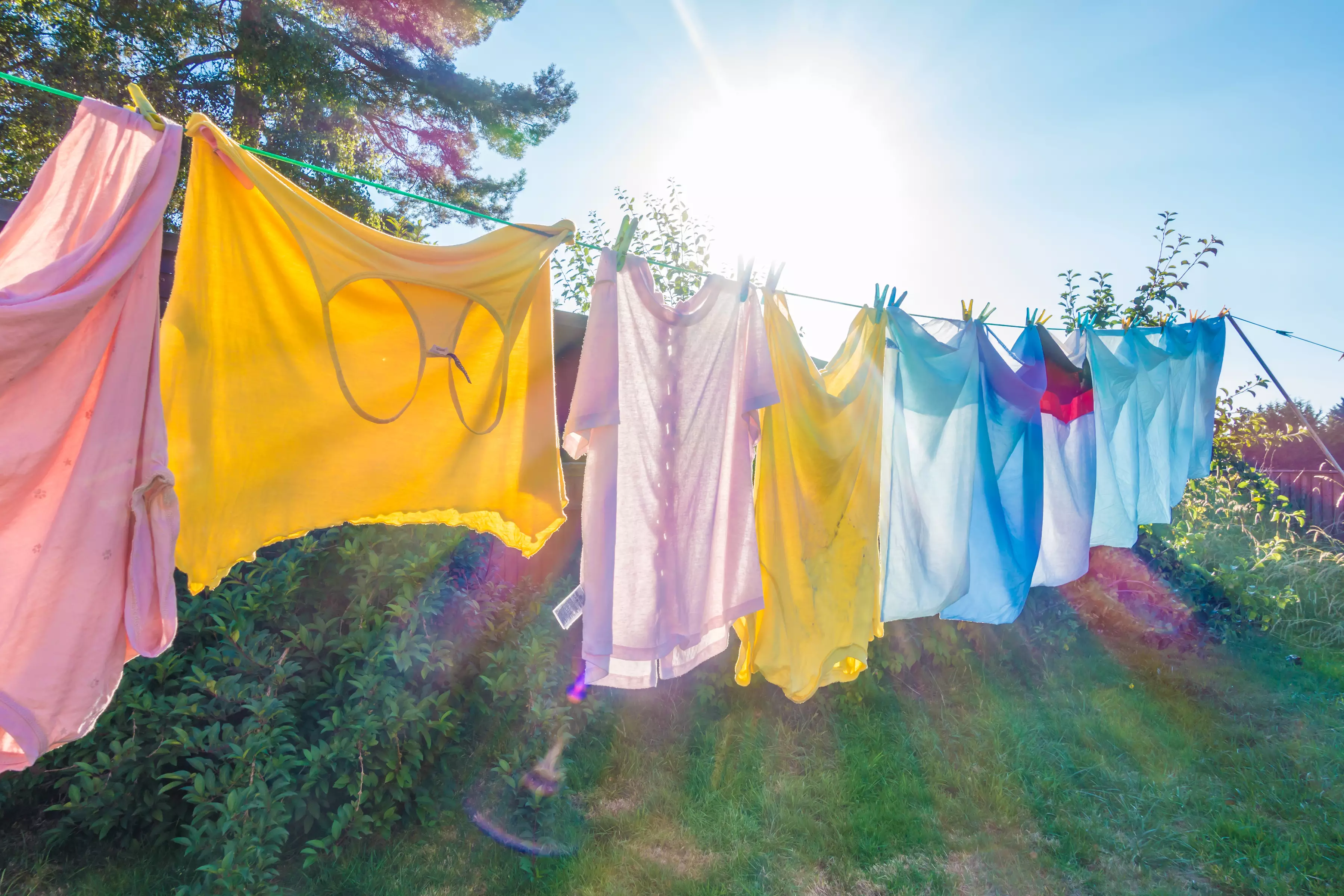 This alternative method of hanging up clothes takes up way more space (