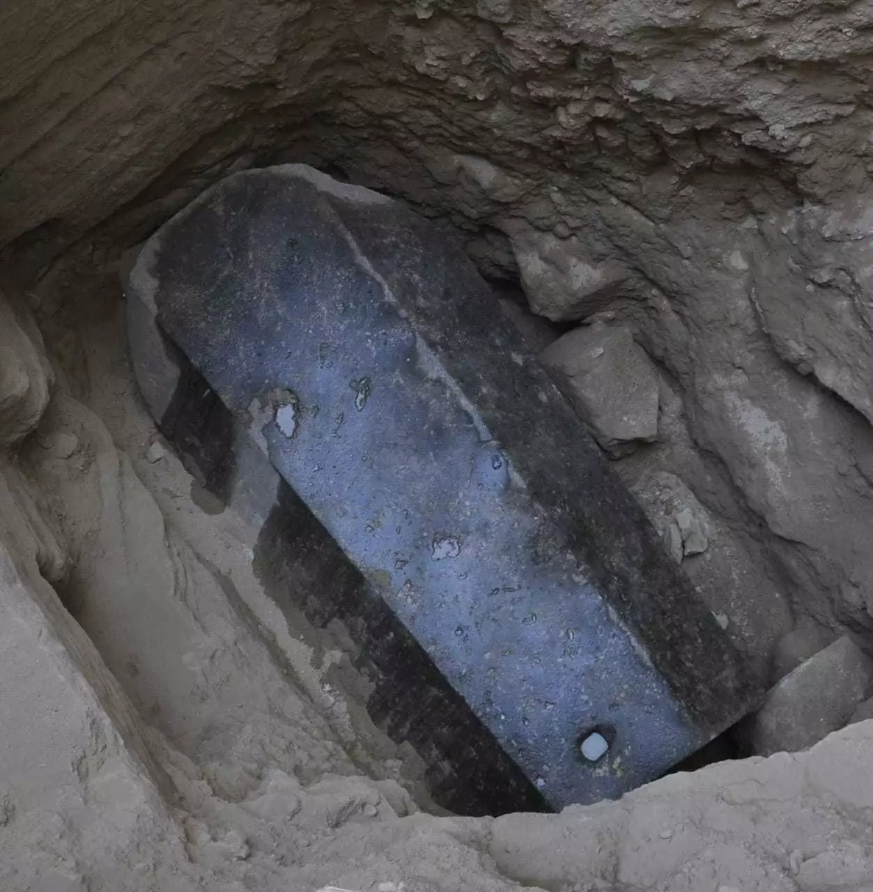 A huge, black granite sarcophagus was also discovered earlier this year in Alexandria, Egypt.