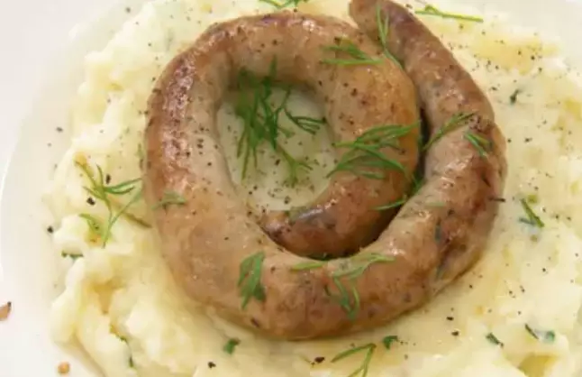 Joey's sausage dish certainly looked interesting on Celebrity Masterchef