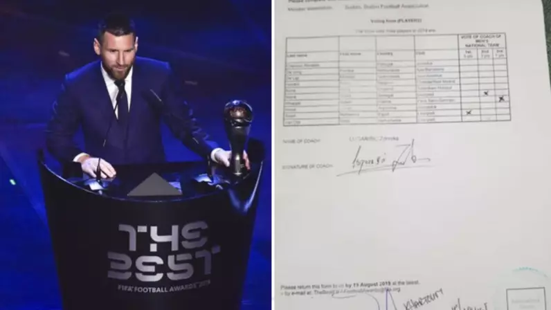 Cristiano Ronaldo Fan Photoshops Sudan Manager's FIFA Men's Best Player Voting Form
