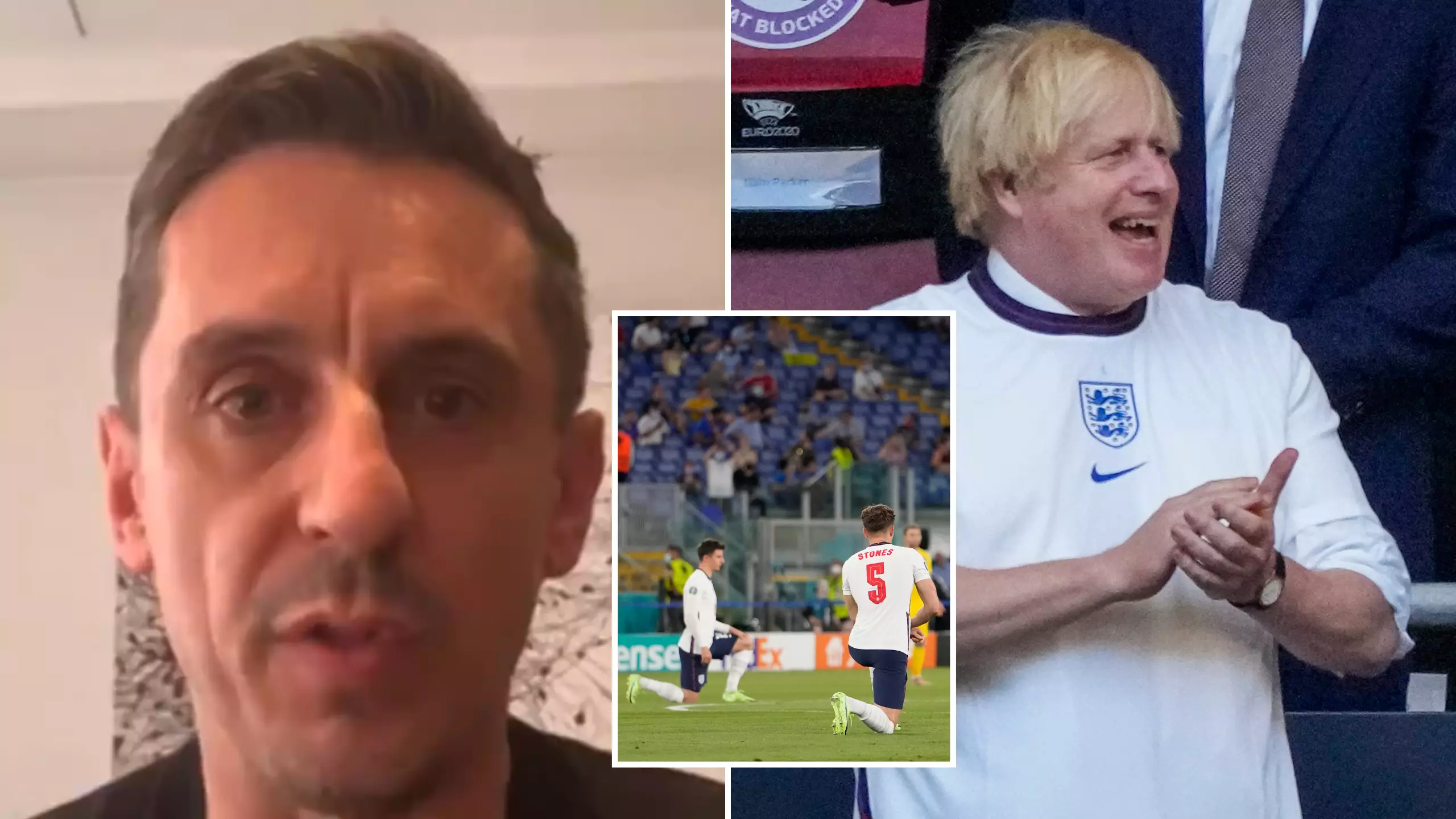 Gary Neville Dismantles 'Liar' Boris Johnson In Fresh Attack Over Taking The Knee Comments