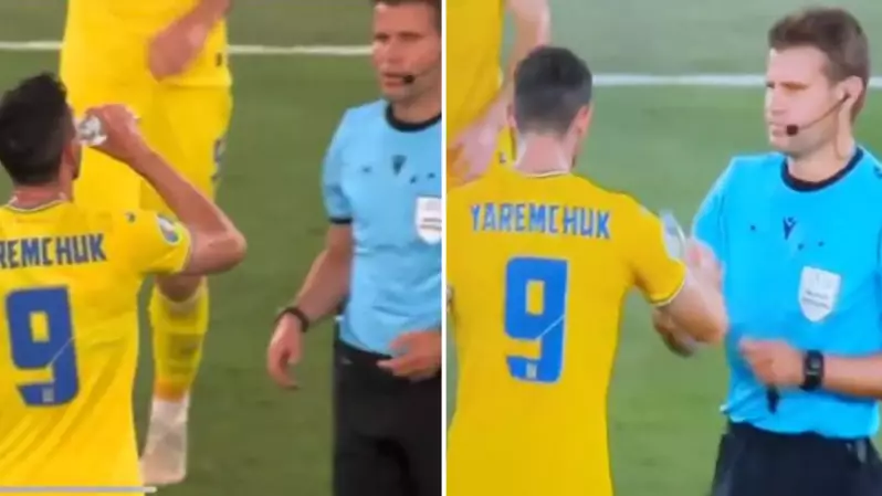 Referee Spotted Sharing A Water Bottle With A Ukrainian Player
