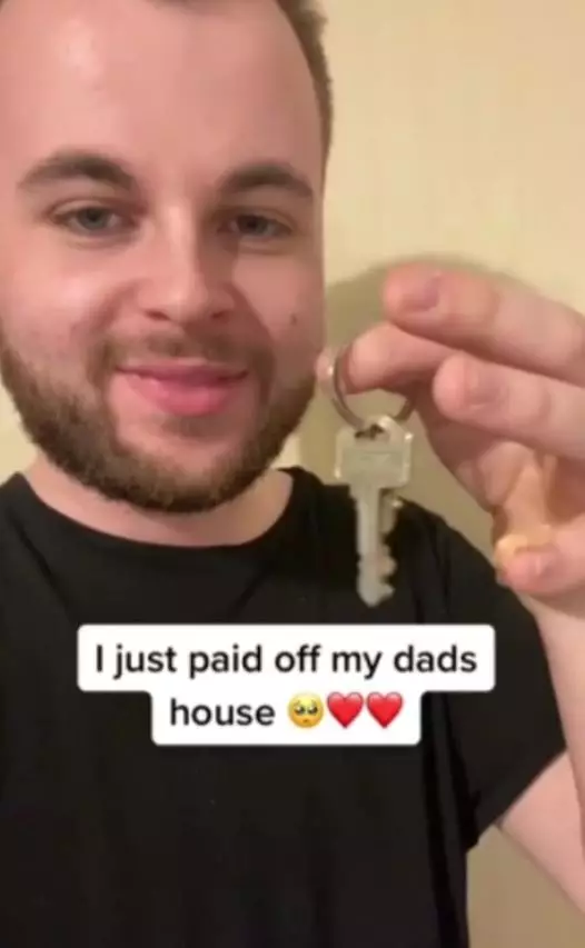 Jamie surprised his dad after paying off his mortgage.