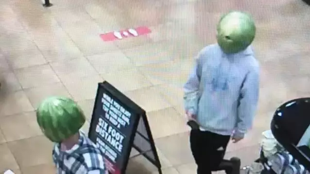 Two People Accused Of Shoplifting While Wearing Watermelons On Their Heads