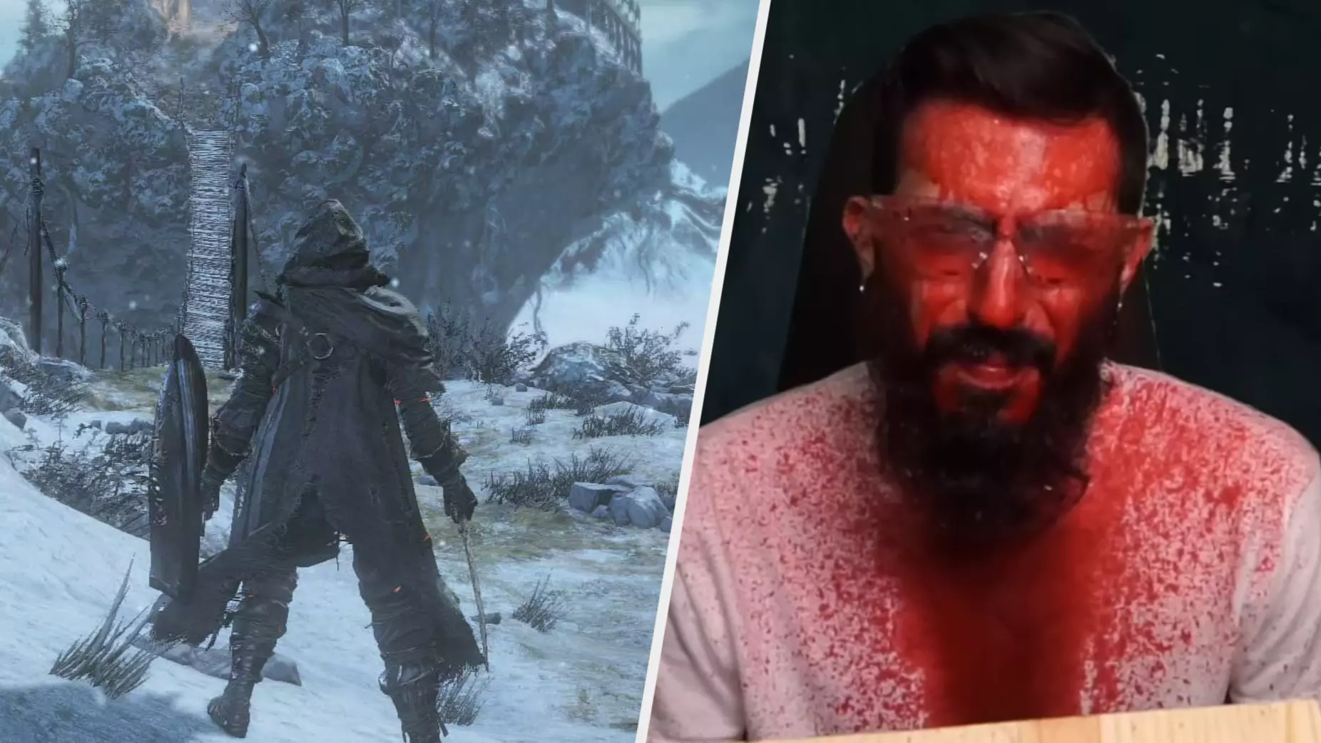 'Dark Souls' Player Gets Soaked With Blood Every Time He's Hit In-Game