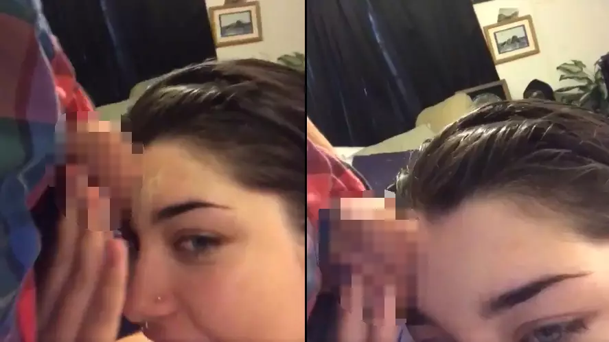 Woman Uses Her Boyfriend's Scrotum As A Beauty Blender
