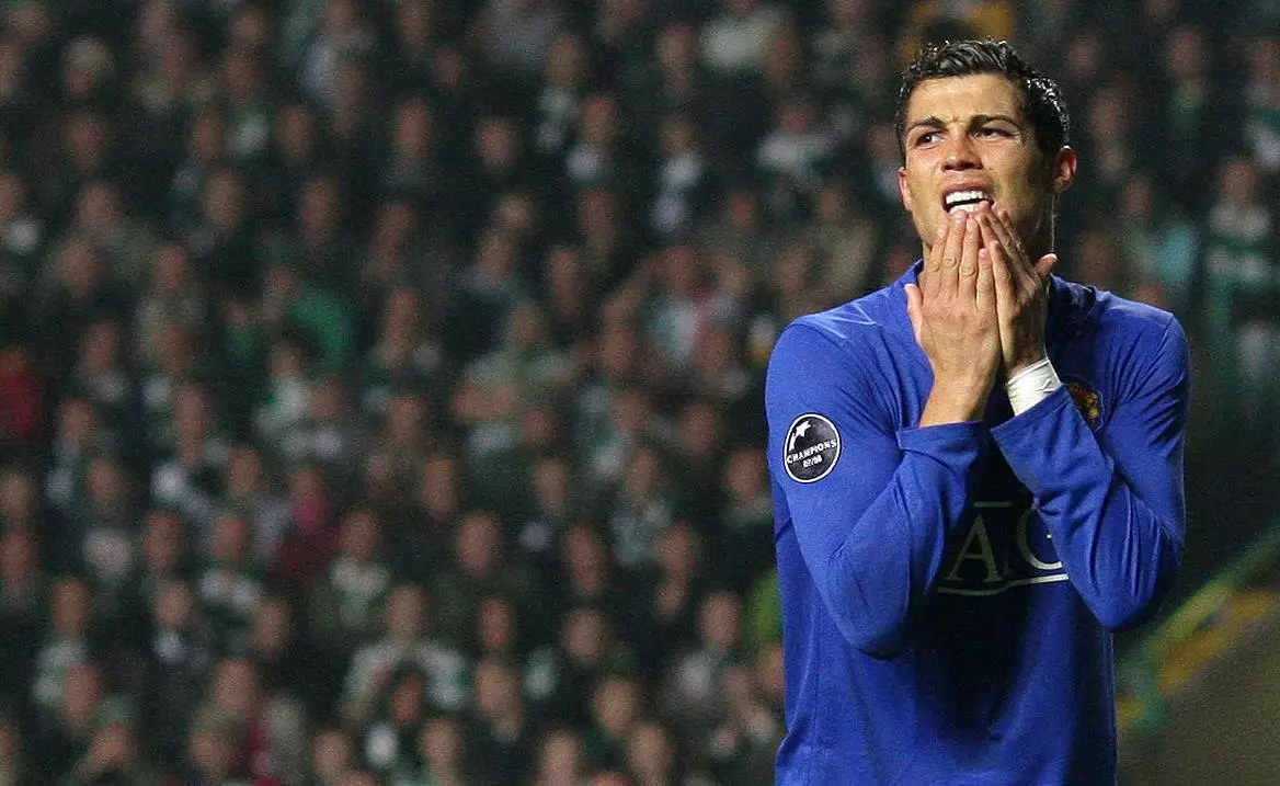 Ronaldo was hardly one to hide his emotions. Image: PA Images