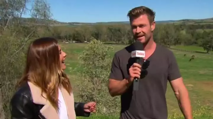 Chris Hemsworth Hilariously Interrupts Weather Report And Reads Out Forecast