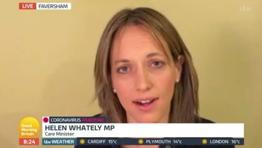 Ofcom received 1,900 over Piers' interview with Care Minister Helen Whately.
