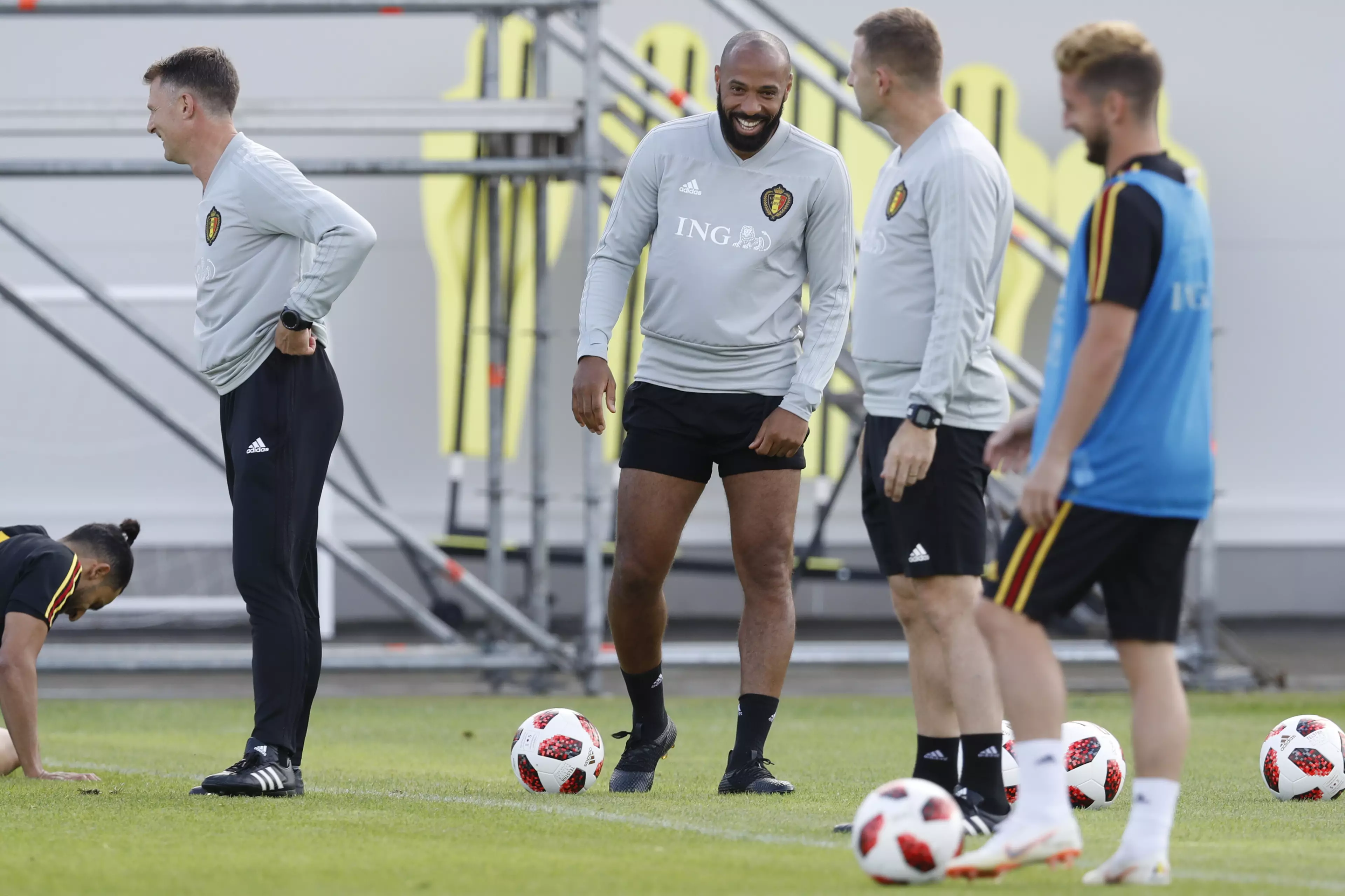 Henry at a Belgium training session. Image: PA