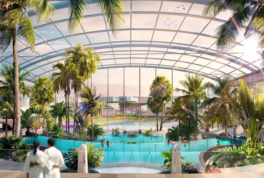Family-friendly areas will include indoor and outdoor pools plus relaxation areas (