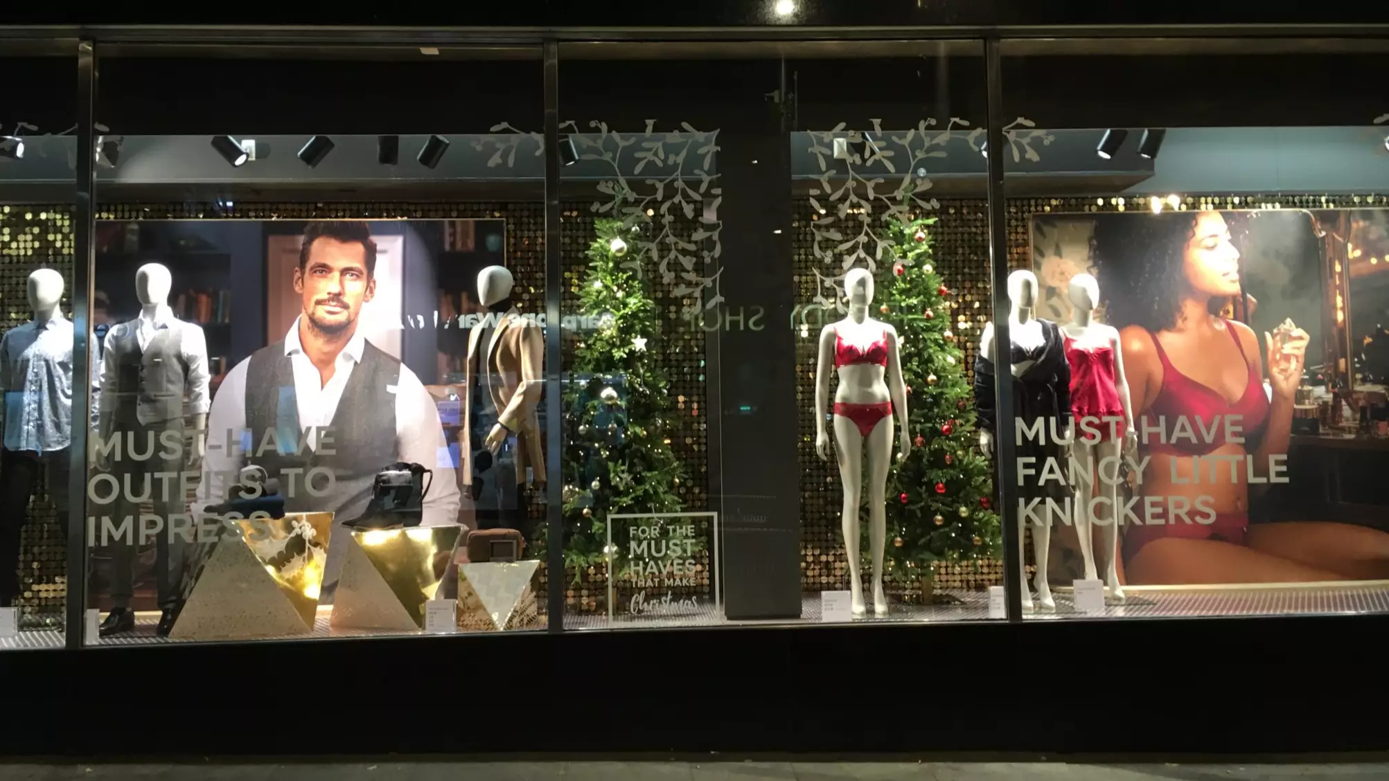 M&S Christmas Window Display Slammed For Being 'Sexist' 