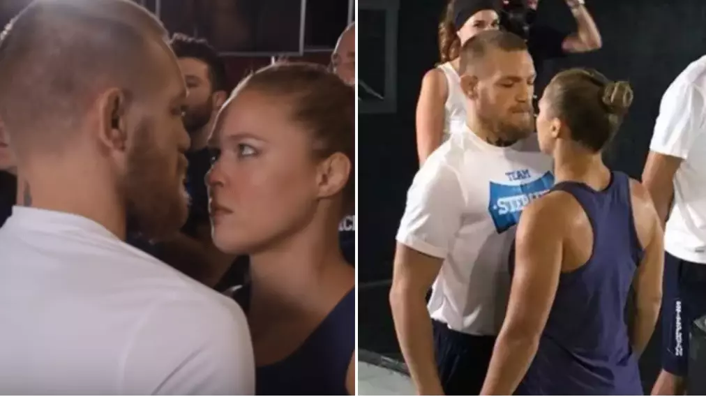 When Conor McGregor And Ronda Rousey Went Head-To-Head During Intense Face-Off 