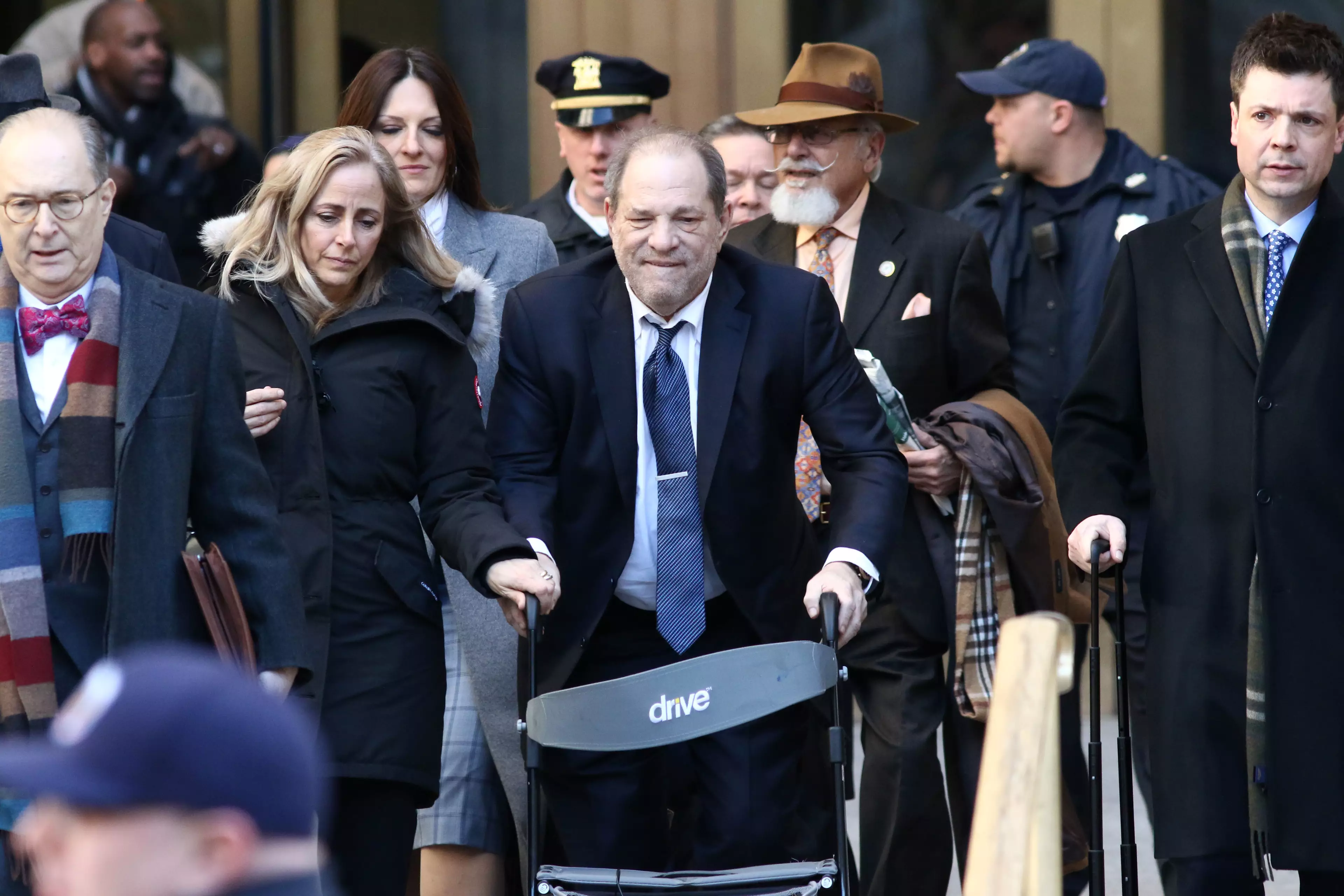 Weinstein arriving at court today (