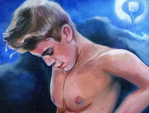 Macklemore Owns A Painting Of Justin Bieber Propping A Pancake On His Business