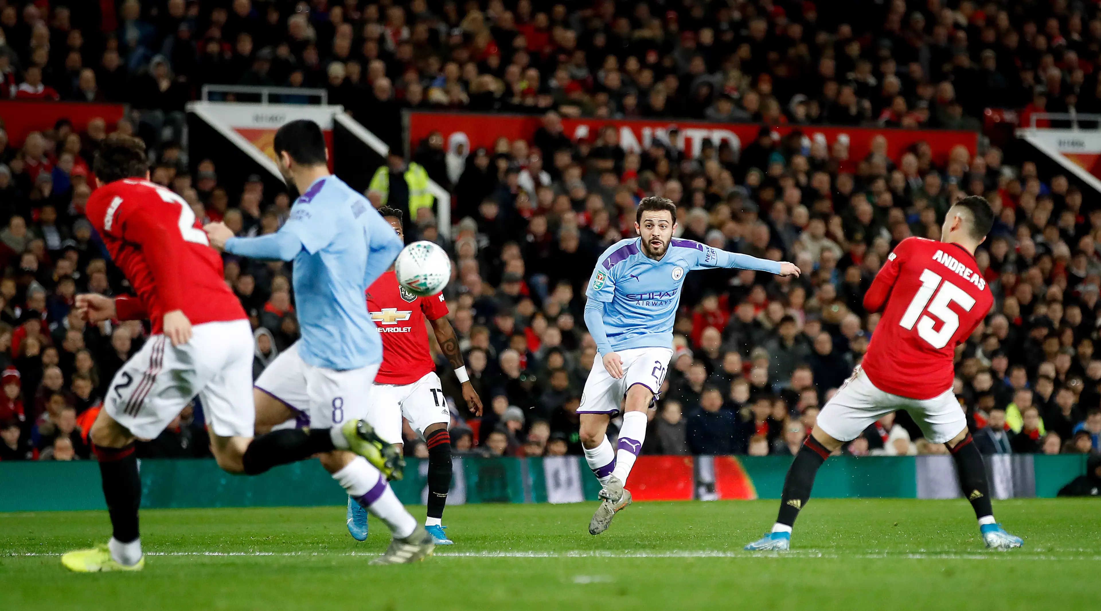 Silva opens the scoring. Image: PA Images