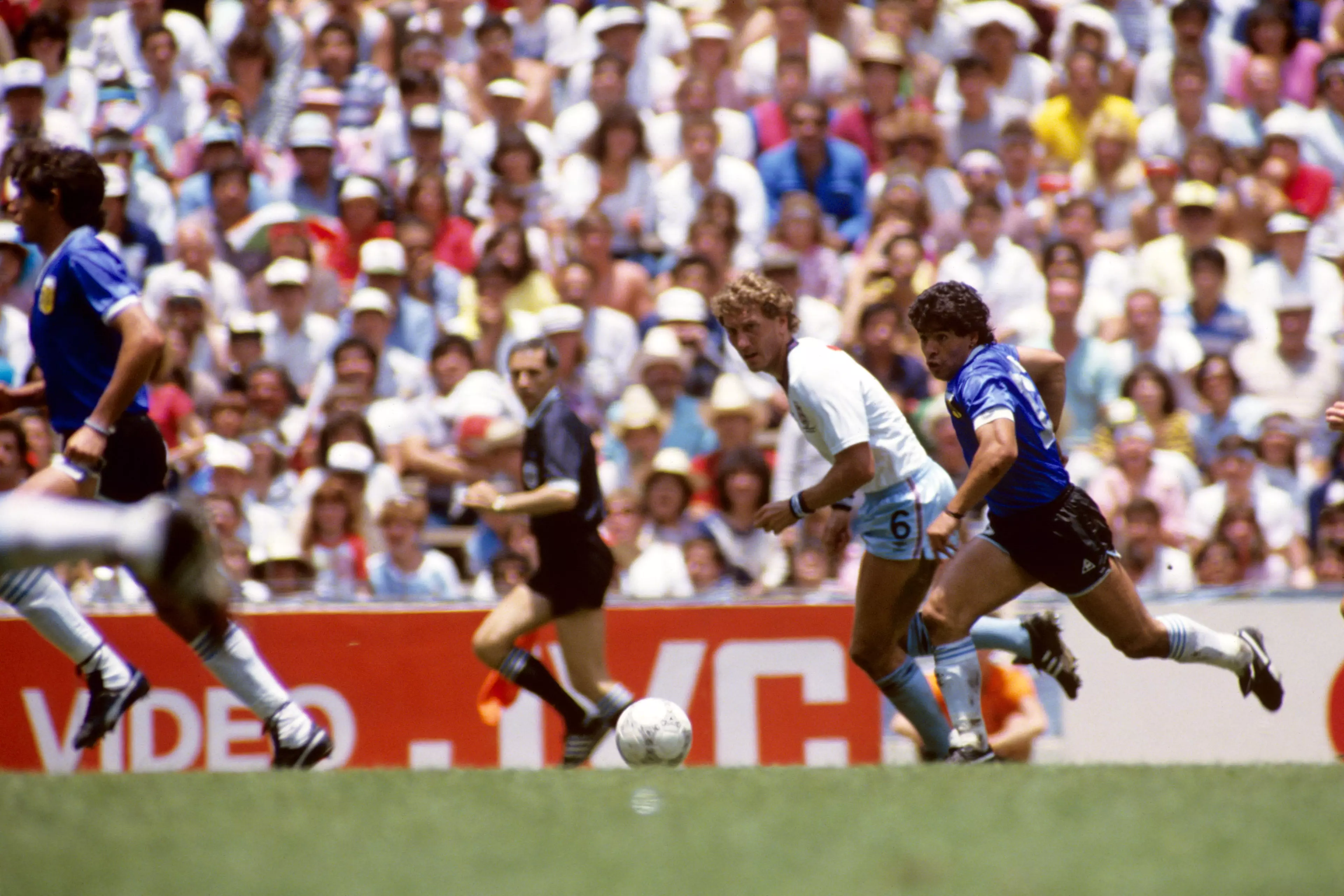 Maradona on the way to scoring 'that' goal, no not THAT one. Image: PA Images.