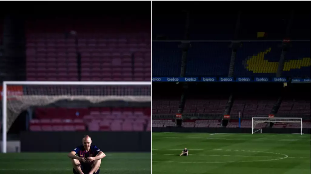 Andres Iniesta Was Still In The Camp Nou At 1:30am, Sitting On His Own In The Centre Circle