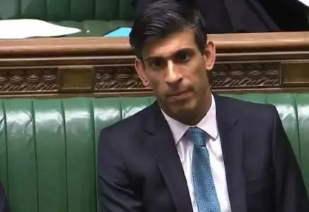 Rishi Sunak at the House of Commons today.