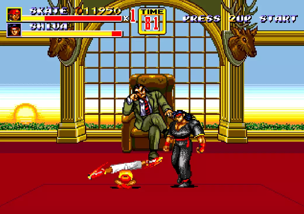 Streets of Rage 2's final encounter with Shiva and Mr X /