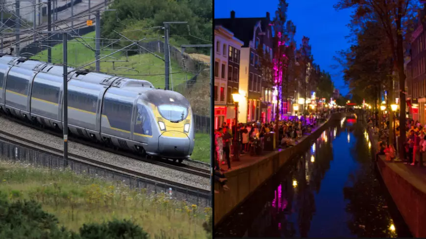 The First Eurostar Train To Amsterdam Left London This Morning