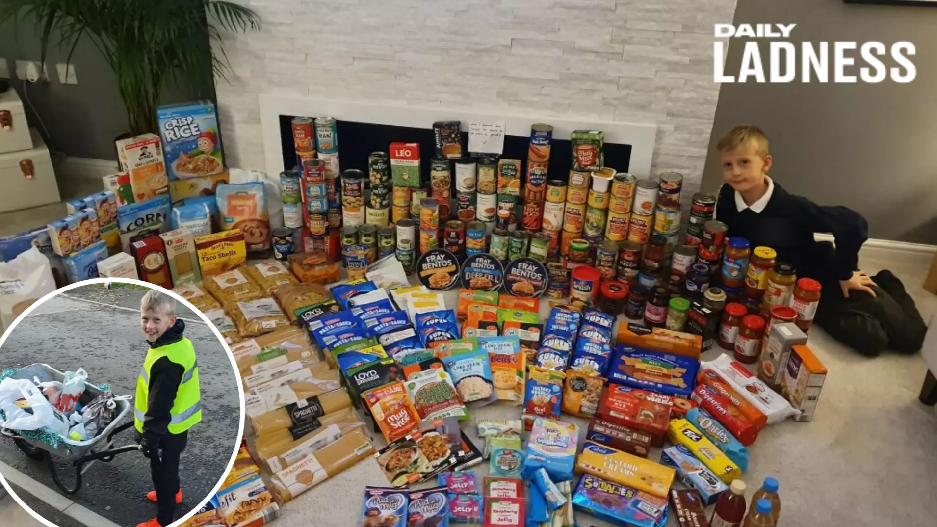 Boy, 8, Takes To Streets Collecting For Foodbanks After Being Inspired By Footballer