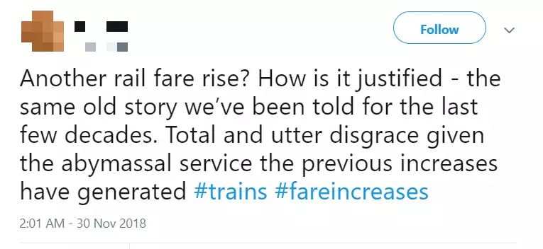 Commuters aren't happy about the price rises.
