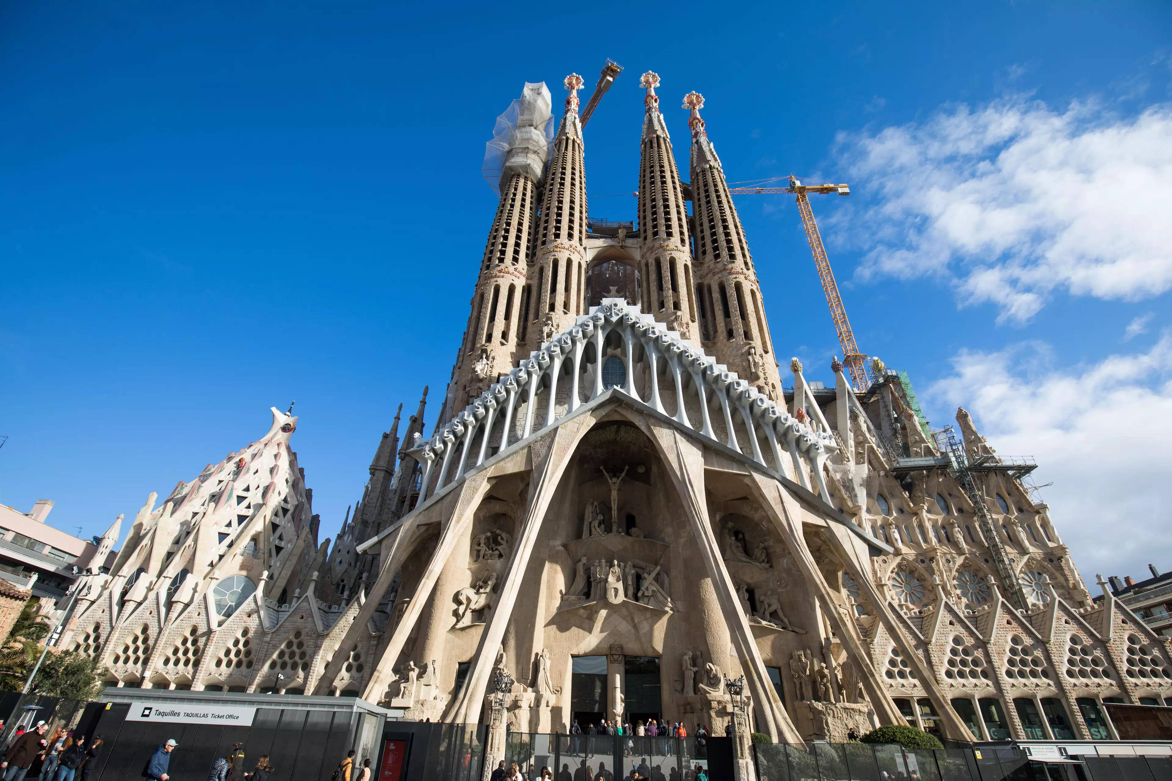 View of the cathedral Sagrada Familia.