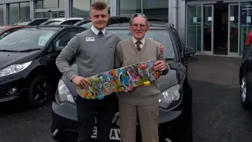93-Year-Old Trades In Skateboard To Car Dealership And Gets £2000 Discount