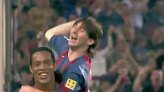 Throwback: Ronaldinho Assisted Leo Messi's First Ever Barca Goal 12 Years Ago Today