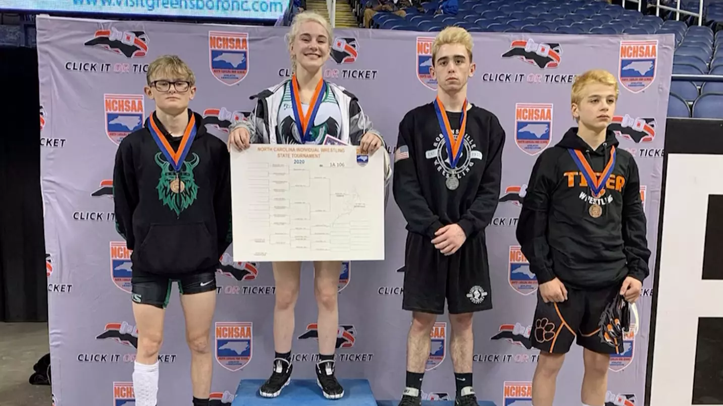 Female Wrestler, 16, Makes History After Beating Every Male In Her Division