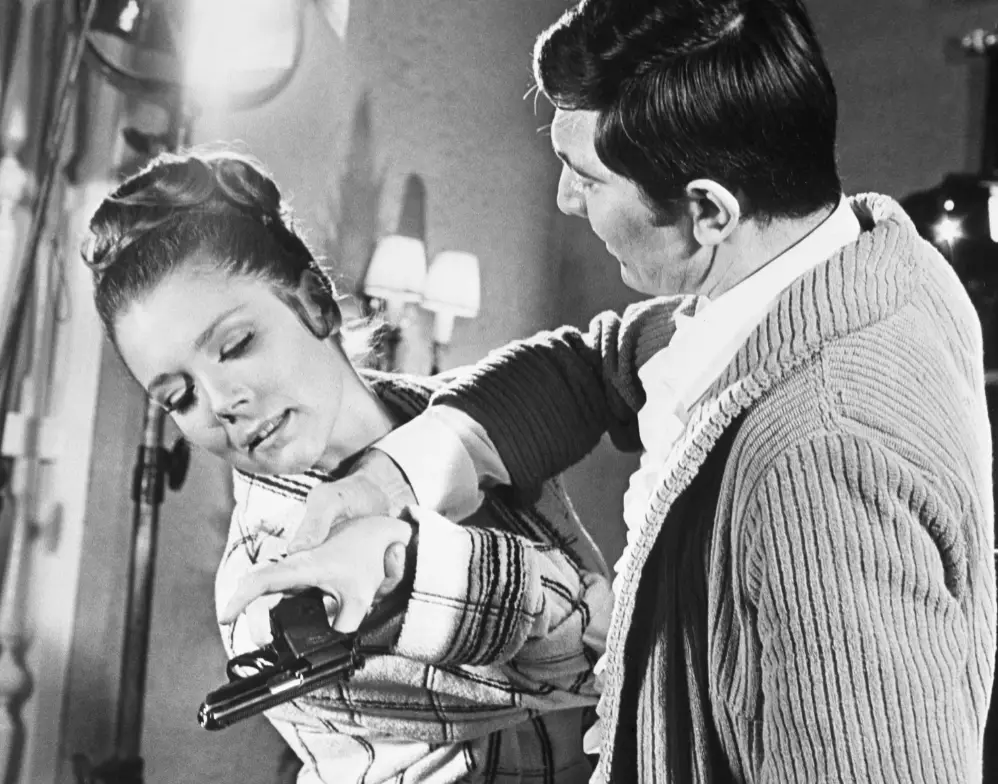 Diana Rigg and George Lazenby in On Her Majesty's Secret Service.