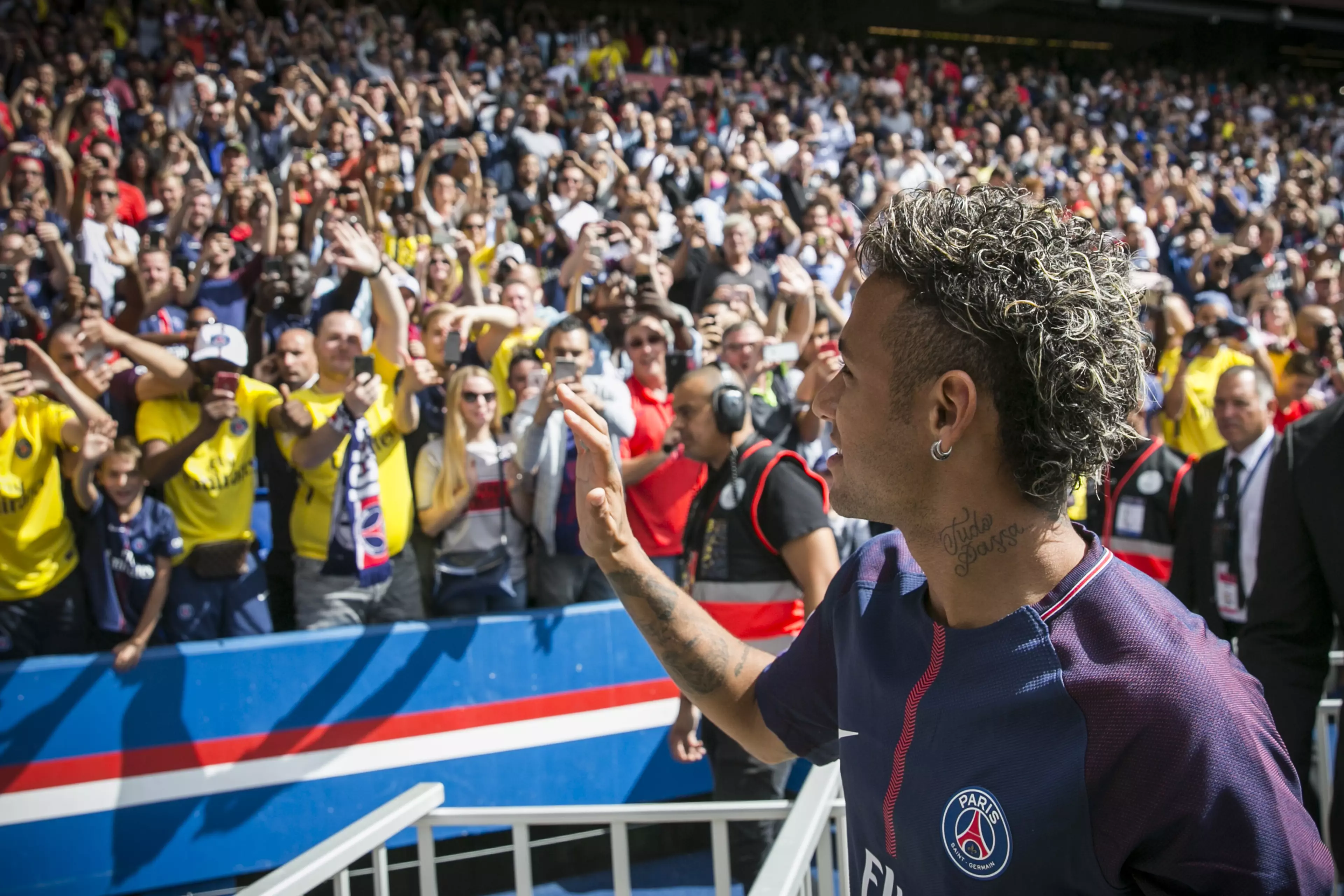 Neymar arrived in Paris last summer. Image: PA Images