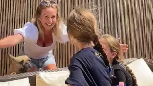 Touching Moment Nurse Is Reunited With Her Children After Being Apart For Nine Weeks
