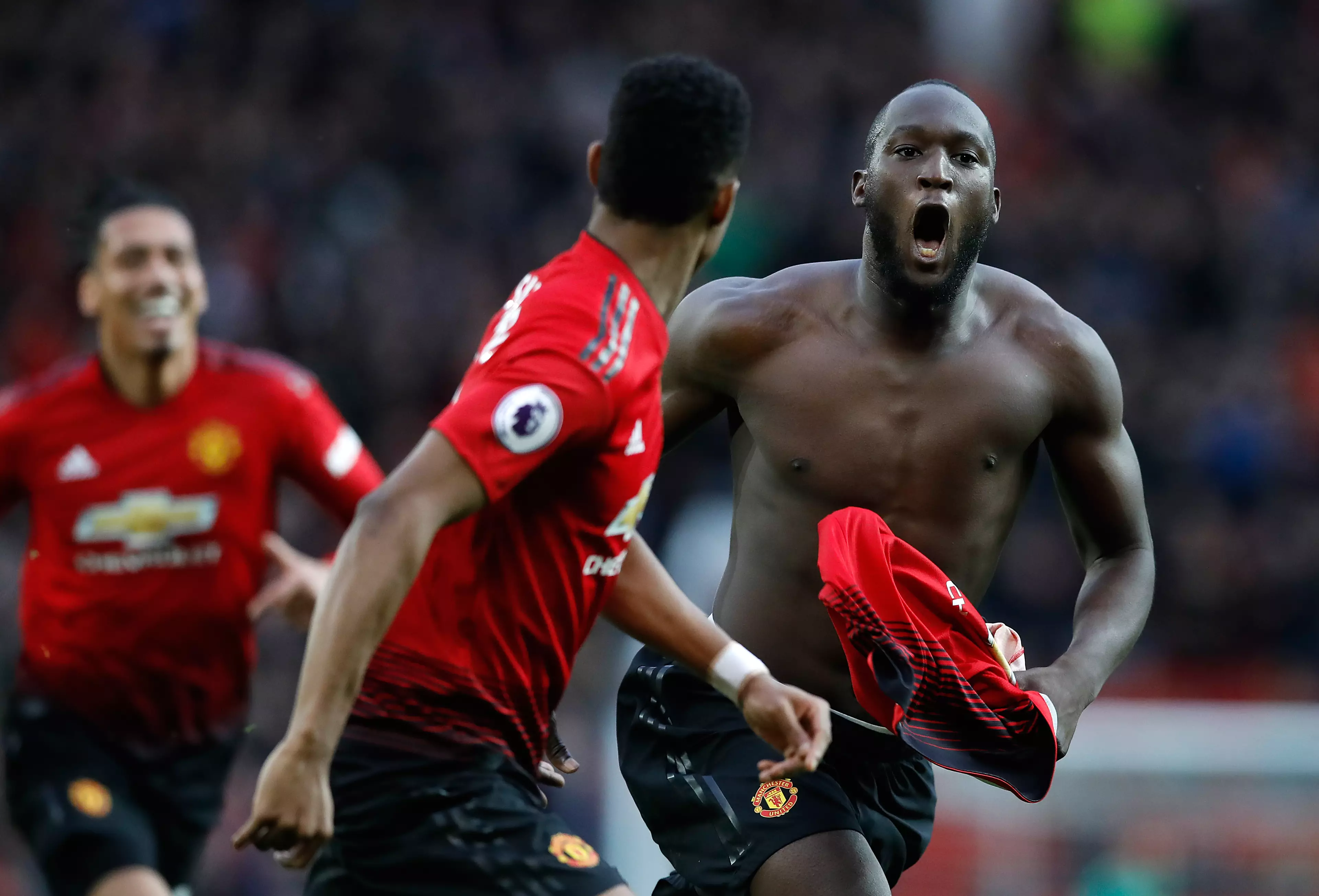Lukaku had a good spell at United. Image: PA Images