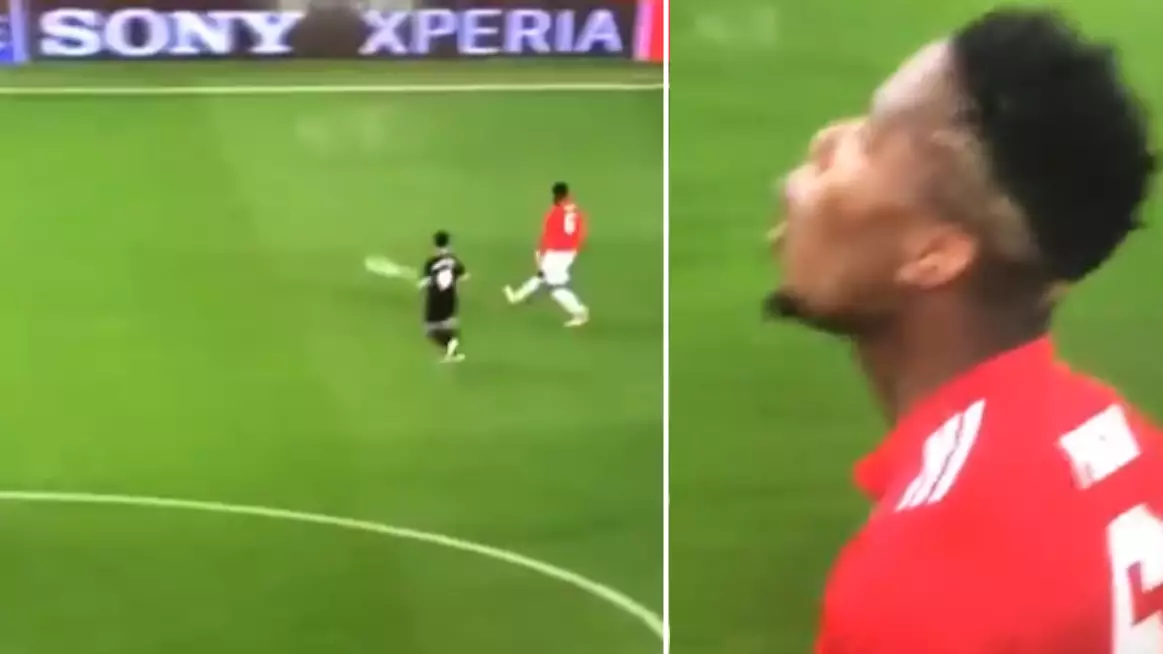 The Moment Paul Pogba Passed To An Advertising Board In The 90th Minute 