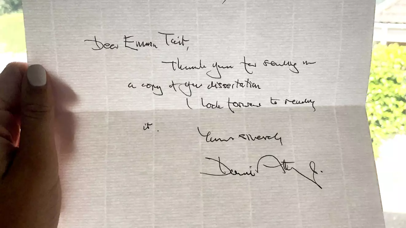 David Attenborough Sends Handwritten Letter To Student Who Sent Him Her Dissertation